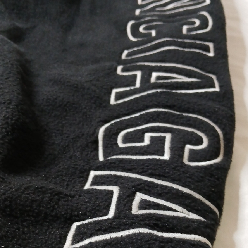 Balenciaga Black Fleece Zip Front Jacket with Sleeve Logo - Picture 2 of 4